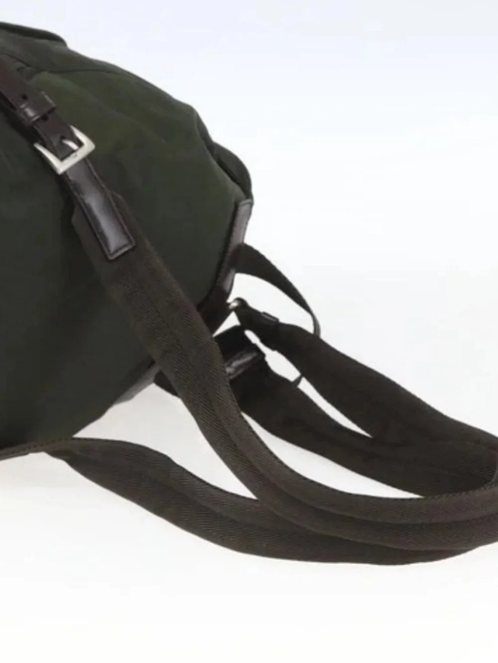 PRADA Backpack Nylon Khaki Silver Auth 164325 - Picture 7 of 16